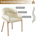 Samt Esszimmerstuhl mit Metallgestell im modernen Design