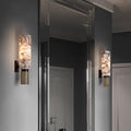 Moderne Luxus Wandlampe aus Messing mit Marmor-Optik