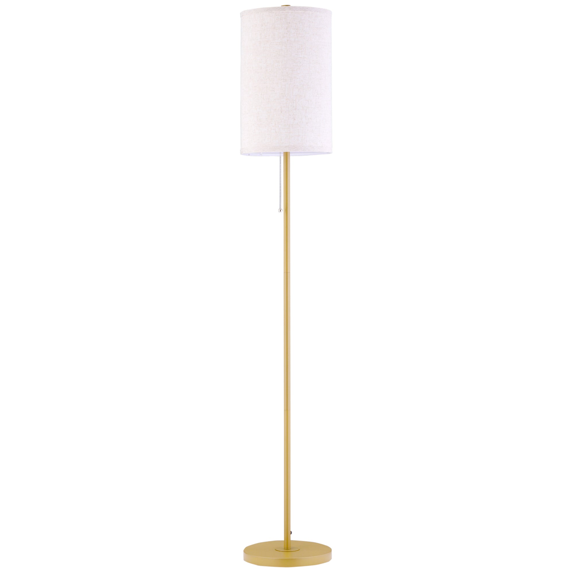 Elegante Stehleuchte mit Stoffschirm für modernes Wohnambiente