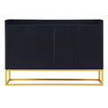 Minimalist Black 4-Door Sideboard Cabinet