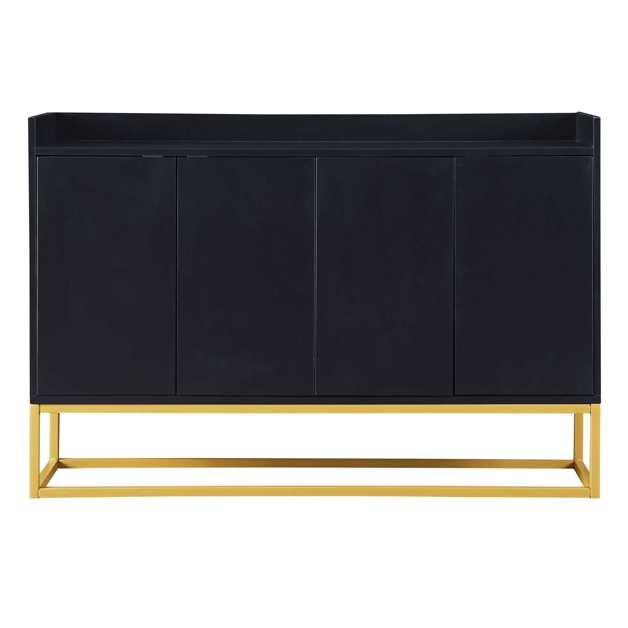 Minimalist Black 4-Door Sideboard Cabinet