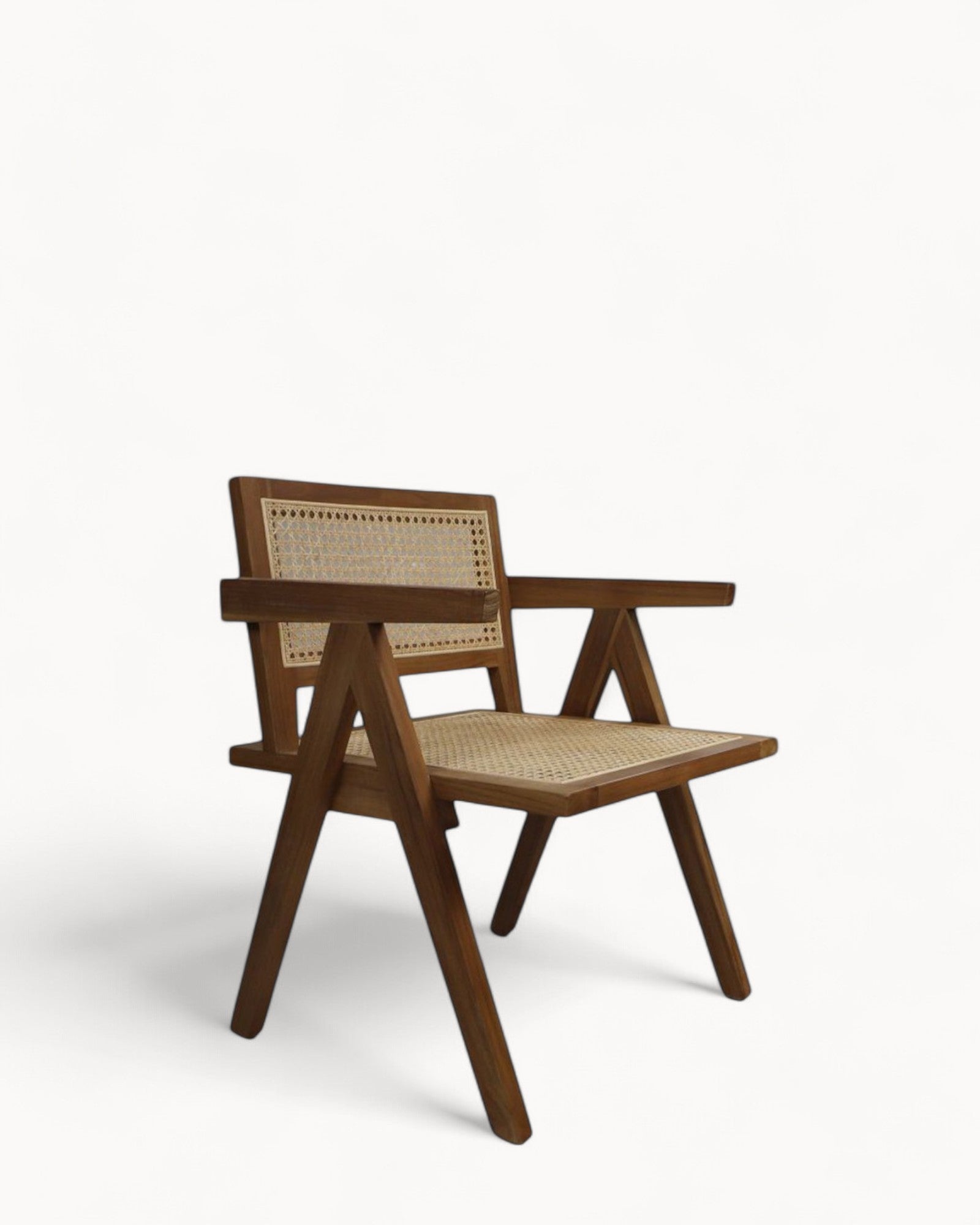 HSM Collection – Fauteuil aus Teakholz und Rattan – Natur – 58x60x79 cm