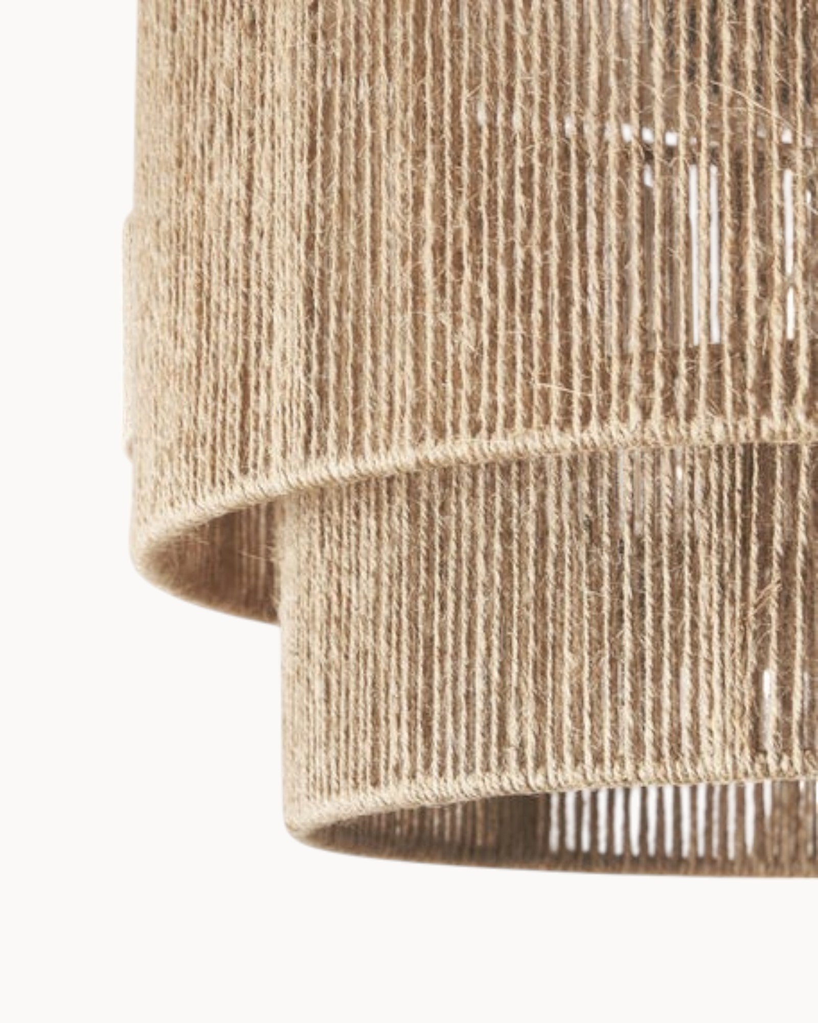 Golden Drift Deckenleuchte – Juteschirm, schwarzer Baldachin, Ø 45 cm