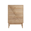 Modern Oak 4-Drawer Storage Cabinet