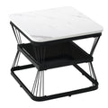 2er-Set moderne Couchtische in Marmoroptik