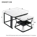 2er-Set moderne Couchtische in Marmoroptik