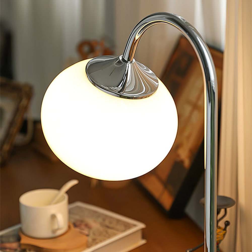 Moderne Metall-Glas-Tischlampe, Eisen-Marmor-Glas, Nachttisch/Zimmer, E26 Sockel, 110V-240V
