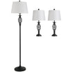 Vintage 3-teiliges Lampen-Set mit Steh- und Tischleuchten für stilvolle Raumbeleuchtung