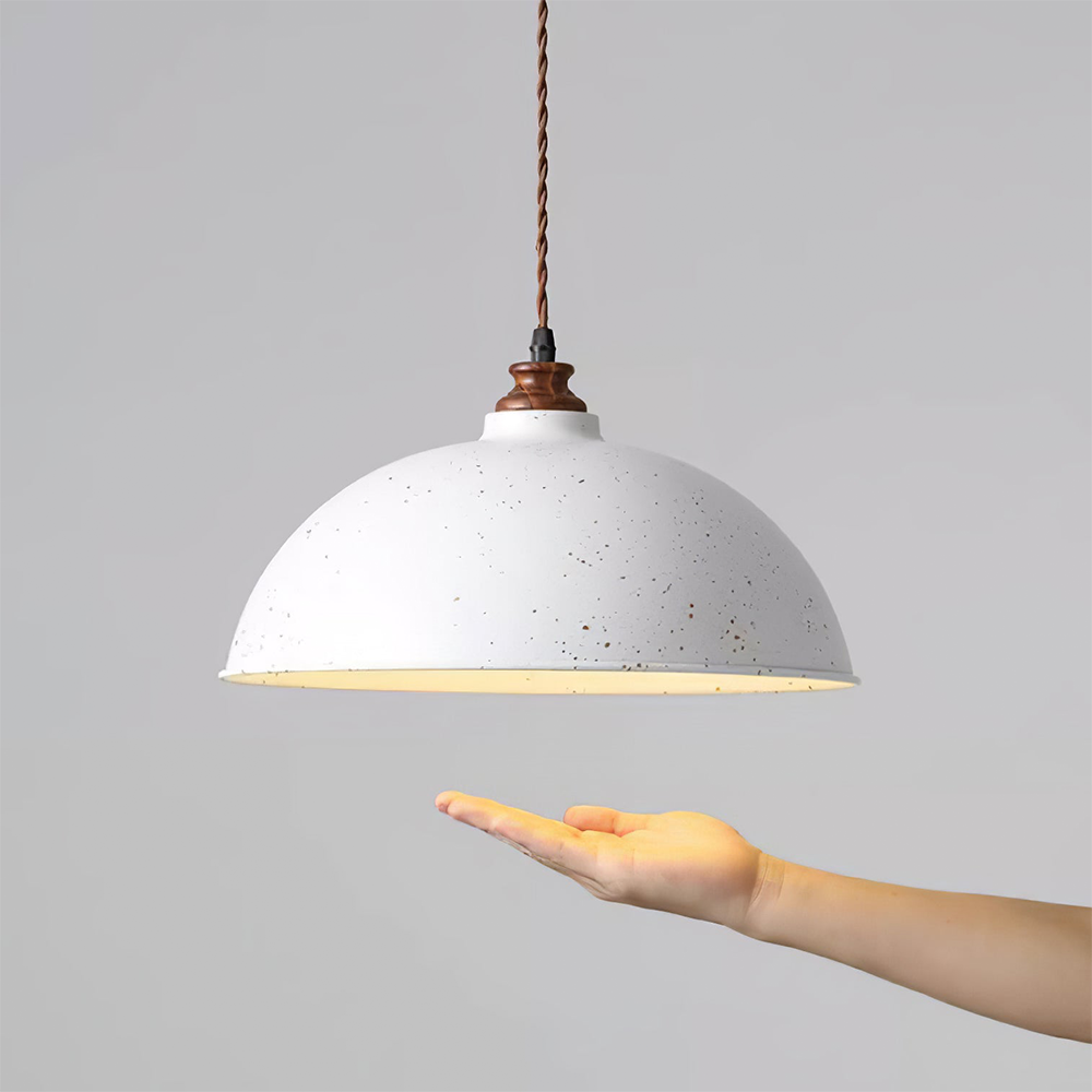 Modern Pendant Light White Wrought Iron - E27 Socket, Warm and White Light, Adjustable Height, Semi-Flush Mount