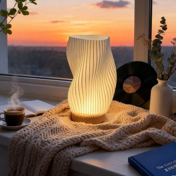 3D Holz Nachtlicht – Dekorative Atmosphärenlampe mit modernem Design