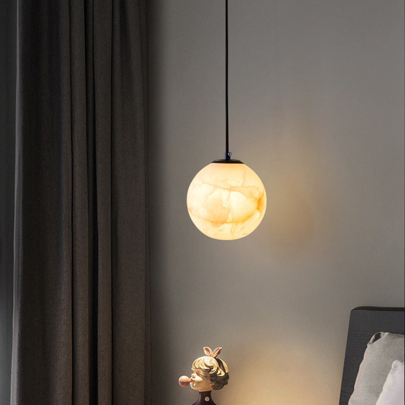 Elegante Marmor Pendelleuchte für Nachttisch & Wohnbereich