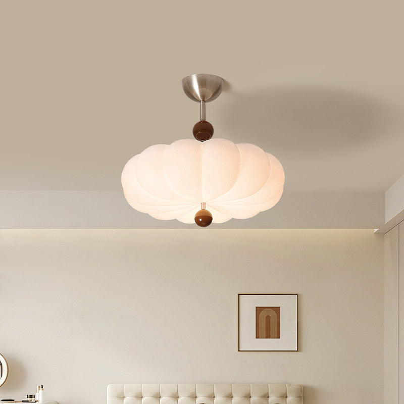 Vintage Bauhaus Moderne Cremefarbene Deckenleuchte
