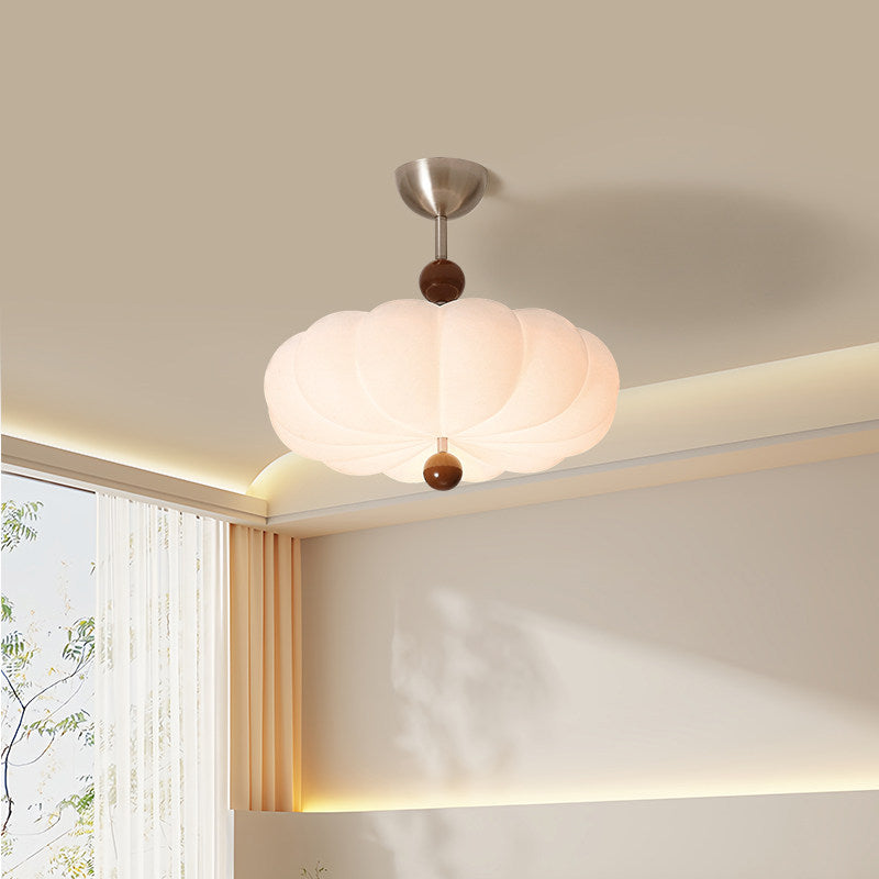Vintage Bauhaus Moderne Cremefarbene Deckenleuchte