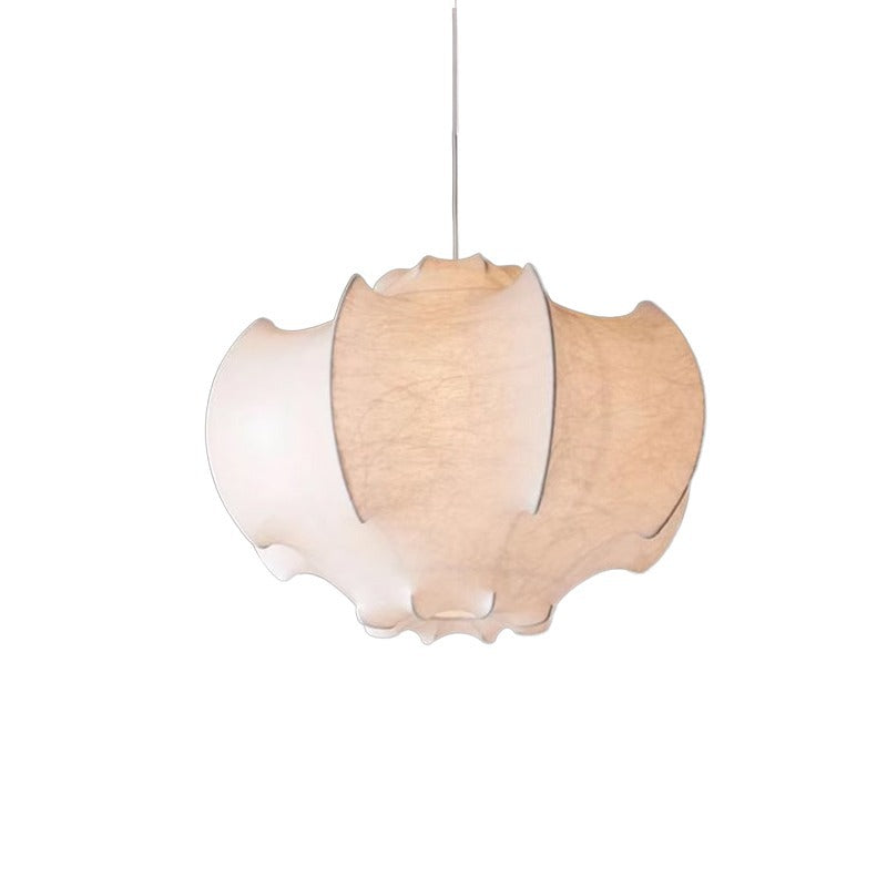 Französische Vintage-Seiden-Nachttischlampe