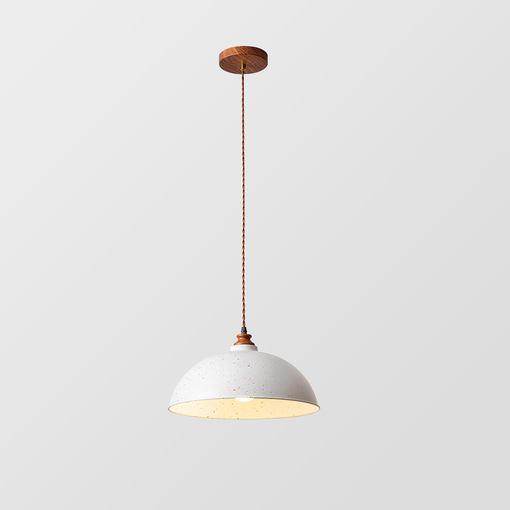 Modern Pendant Light White Wrought Iron - E27 Socket, Warm and White Light, Adjustable Height, Semi-Flush Mount