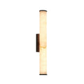 Lineare Marmor Wandlampe mit Messingstruktur
