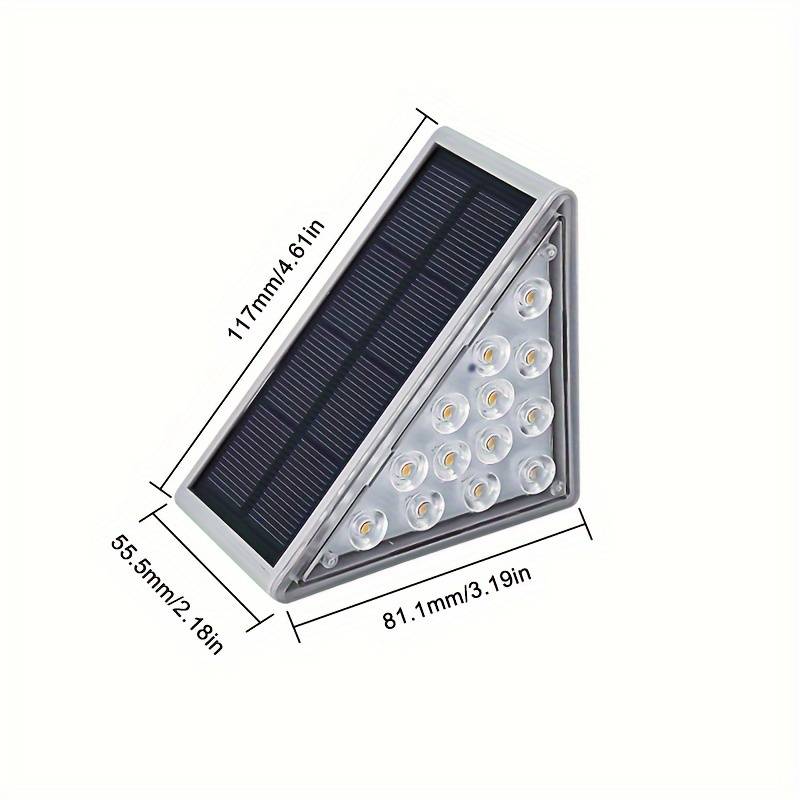 Kabellose Solar-Treppenbeleuchtung - Automatisch Ein/Aus, IP65 Wasserdicht, 10 Stunden Leuchtdauer, Umweltfreundlich