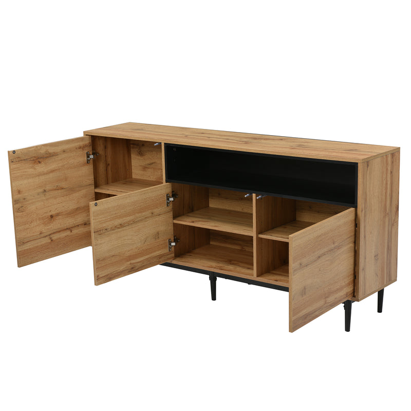 Modern Wooden Sideboard with 3 Doors