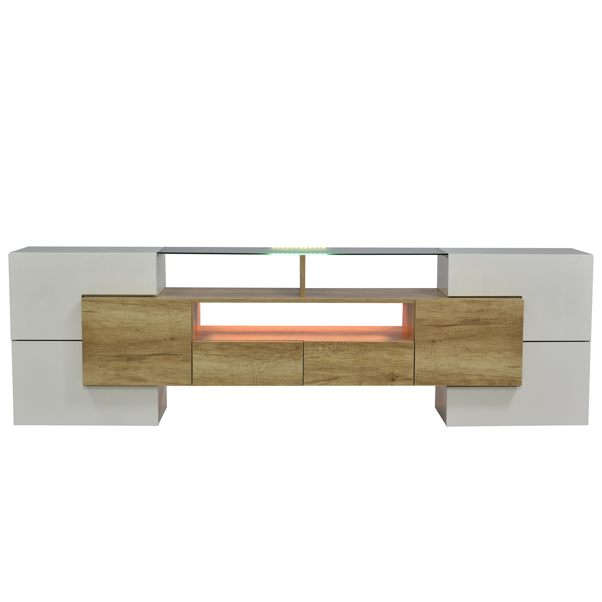 Moderner TV-Schrank mit LED & Glasoberfläche