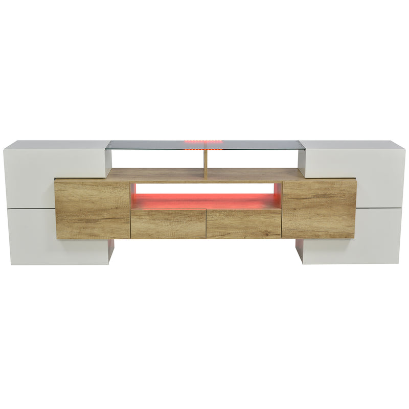 Moderner TV-Schrank mit LED & Glasoberfläche