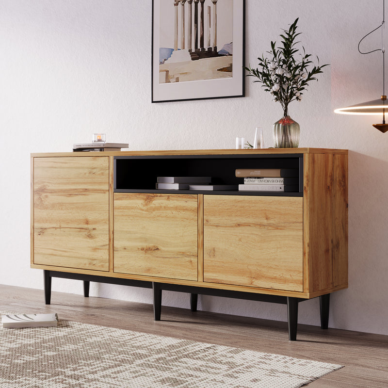 Modern Wooden Sideboard with 3 Doors