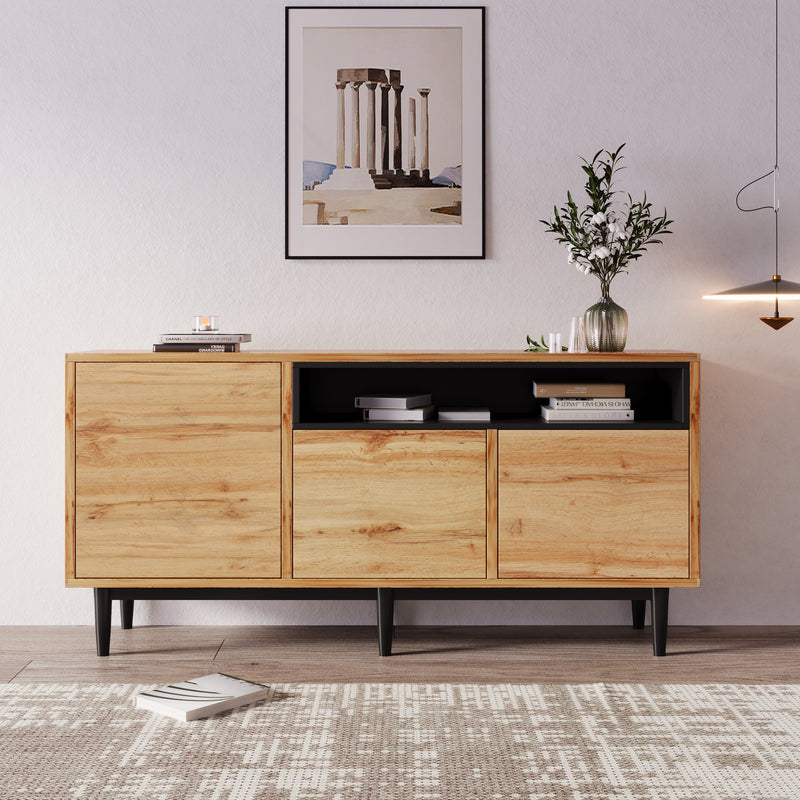Modern Wooden Sideboard with 3 Doors