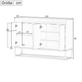 Minimalist Black 4-Door Sideboard Cabinet