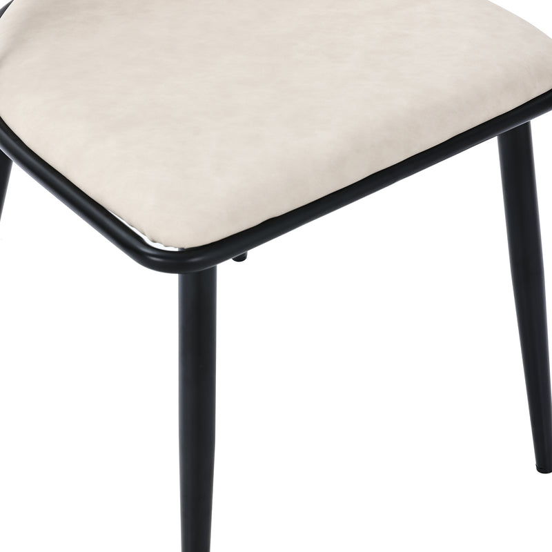 Esszimmerstuhl Set mit Rattan Rückenlehne und gepolstertem Sitz