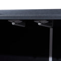 Minimalist Black 4-Door Sideboard Cabinet