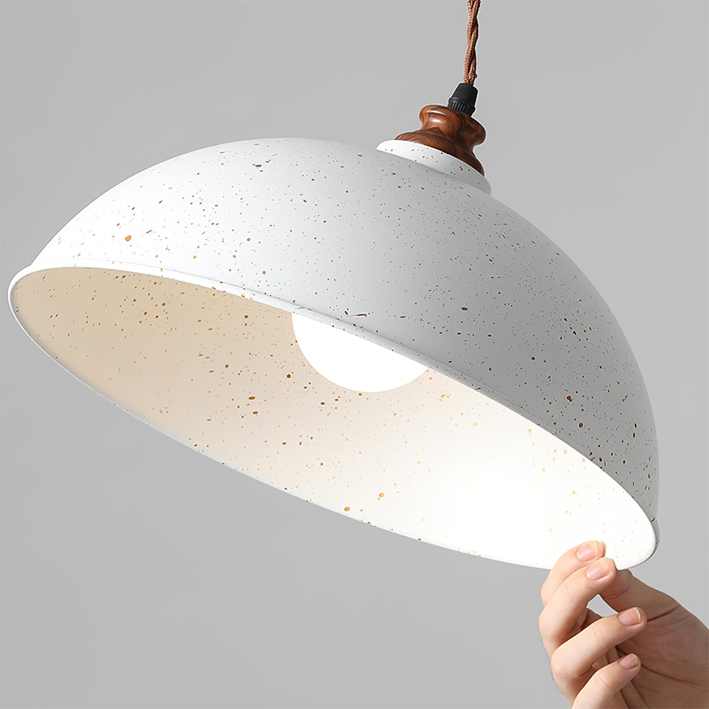 Modern Pendant Light White Wrought Iron - E27 Socket, Warm and White Light, Adjustable Height, Semi-Flush Mount