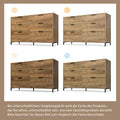 Kommode mit 6 Schubladen – Industrial Design in Dunkler Eiche