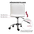 Minimalistischer weißer Bürostuhl ohne Armlehnen