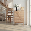 Modern Oak 4-Drawer Storage Cabinet