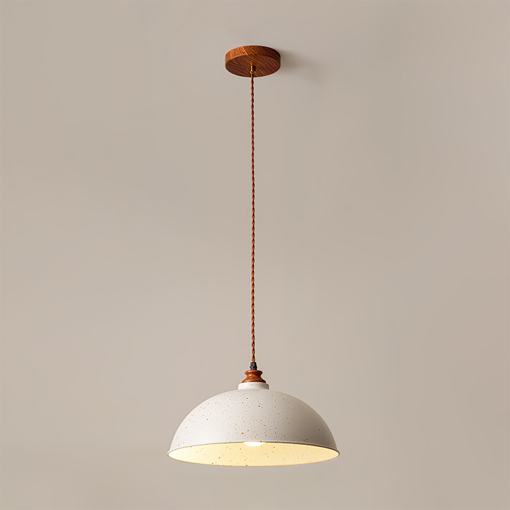 Modern Pendant Light White Wrought Iron - E27 Socket, Warm and White Light, Adjustable Height, Semi-Flush Mount