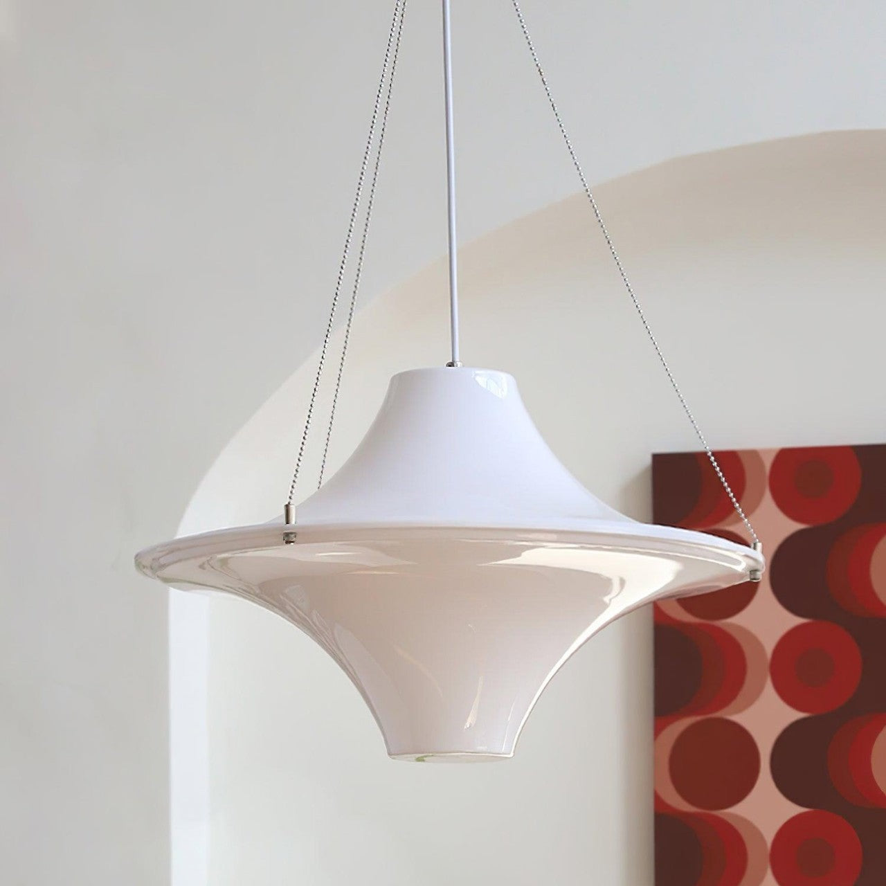 Bauhaus Pendelleuchte „Flying Saucer“ – Moderne Hängelampe mit Acrylschirm