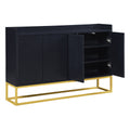 Minimalist Black 4-Door Sideboard Cabinet