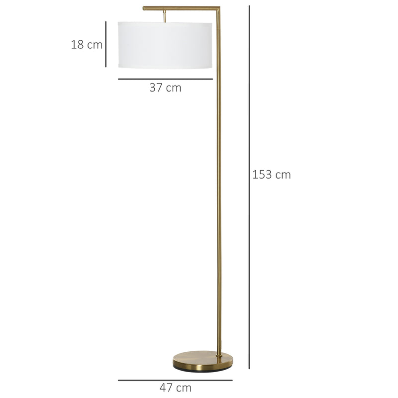 Moderne Stehlampe mit Stoffschirm und stabilem Metallgestell für Wohnräume