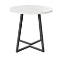 Runder Esstisch – Modernes Design mit Marmoroptik & Metallgestell
