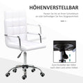 Ergonomischer Drehstuhl mit Armlehnen und Rollen für Büro & Homeoffice