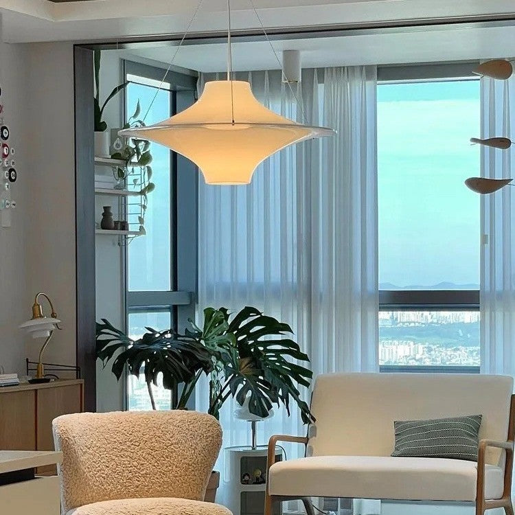 Bauhaus Pendelleuchte „Flying Saucer“ – Moderne Hängelampe mit Acrylschirm