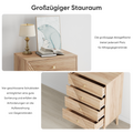 Modern Oak 4-Drawer Storage Cabinet