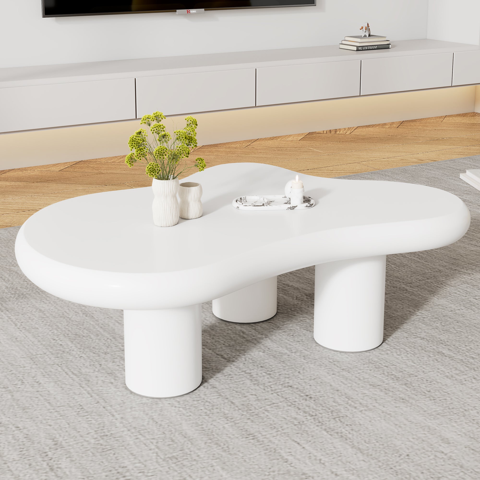 Moderner Couchtisch in Wolkenform