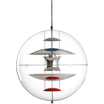 Moderne Pendelleuchte in Kugelform mit Planetenmotiv