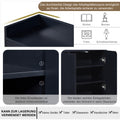 Minimalist Black 4-Door Sideboard Cabinet