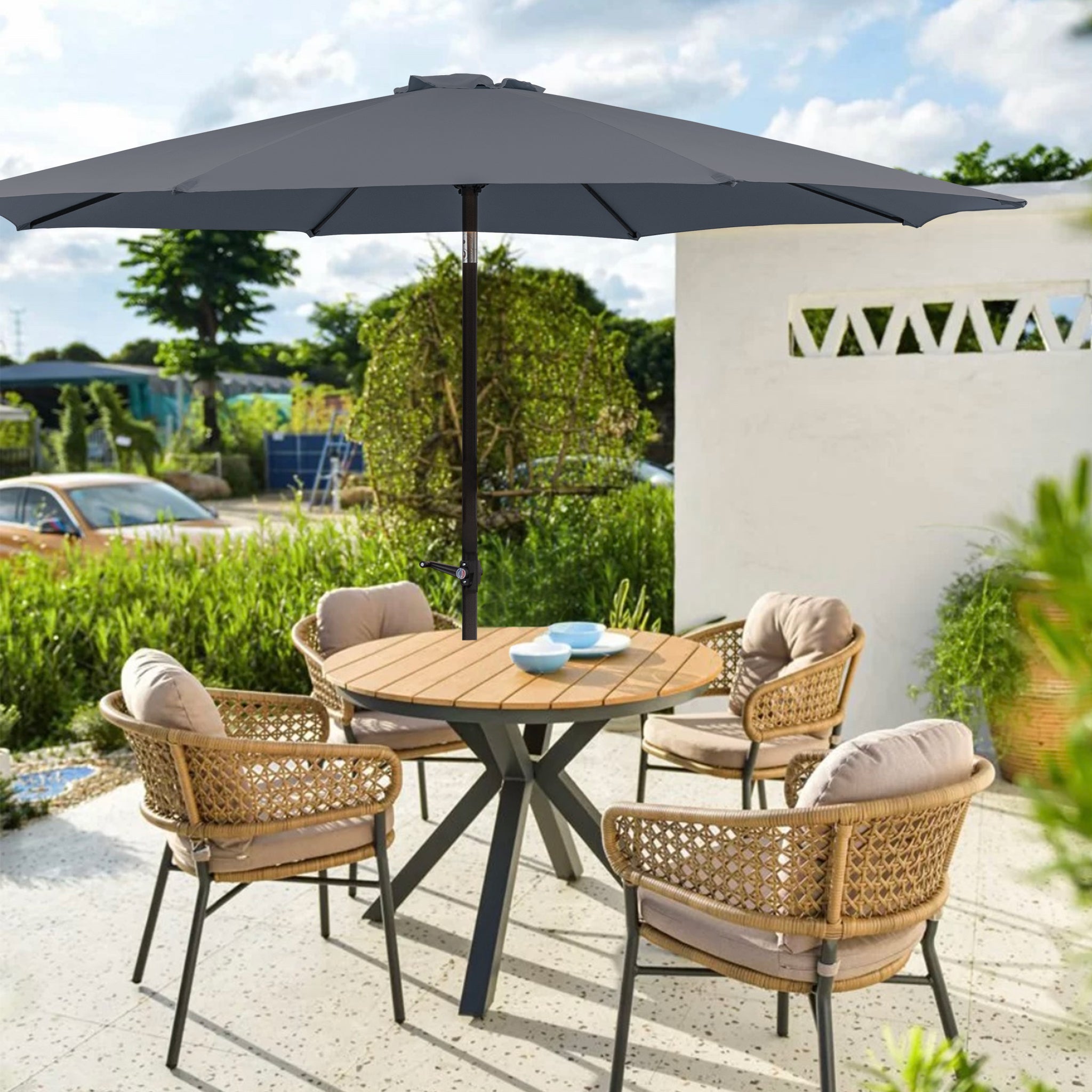 Knickbarer Sonnenschirm mit UV-Schutz – Faltbarer Outdoor-Schirm für Garten, Balkon und Strand