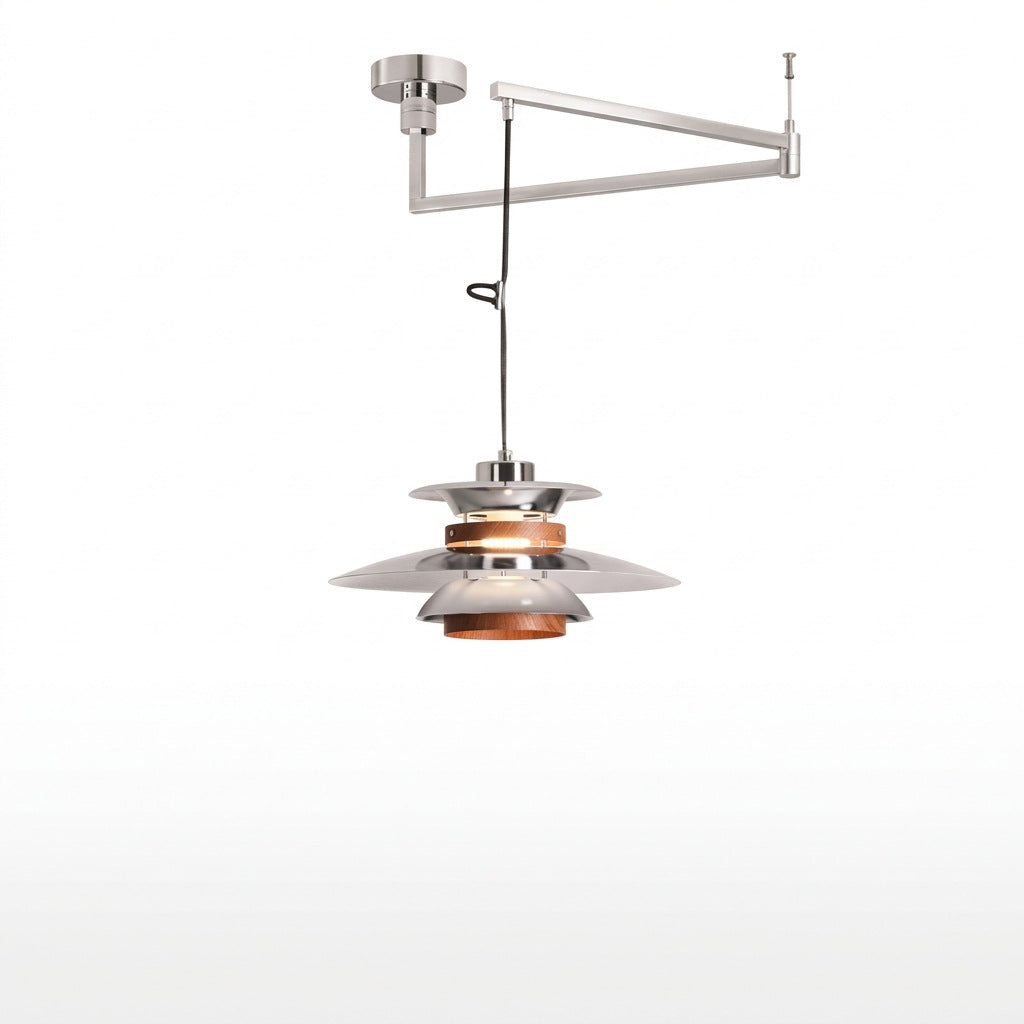 Vintage Bauhaus Pendelleuchte mit Schwenkarm