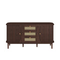 Modernes Sideboard mit Rattan-Details und Schiebetüren
