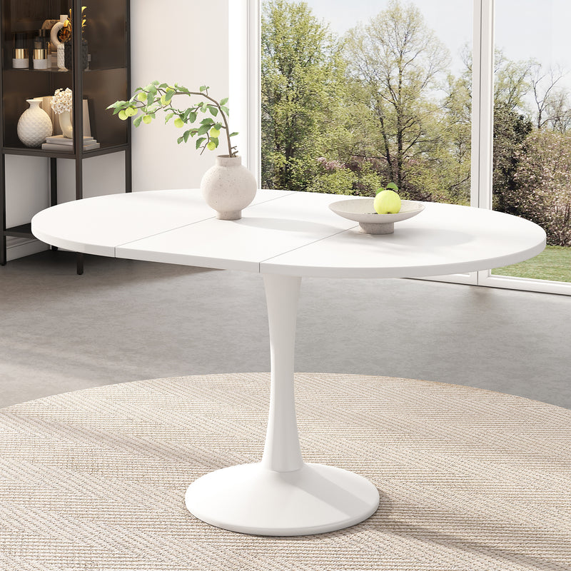 Ausziehbarer Esstisch – Ovales Design mit moderner Formsprache