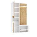 Modernes Garderoben-Set mit Spiegel, LED-Beleuchtung & Sitzbank