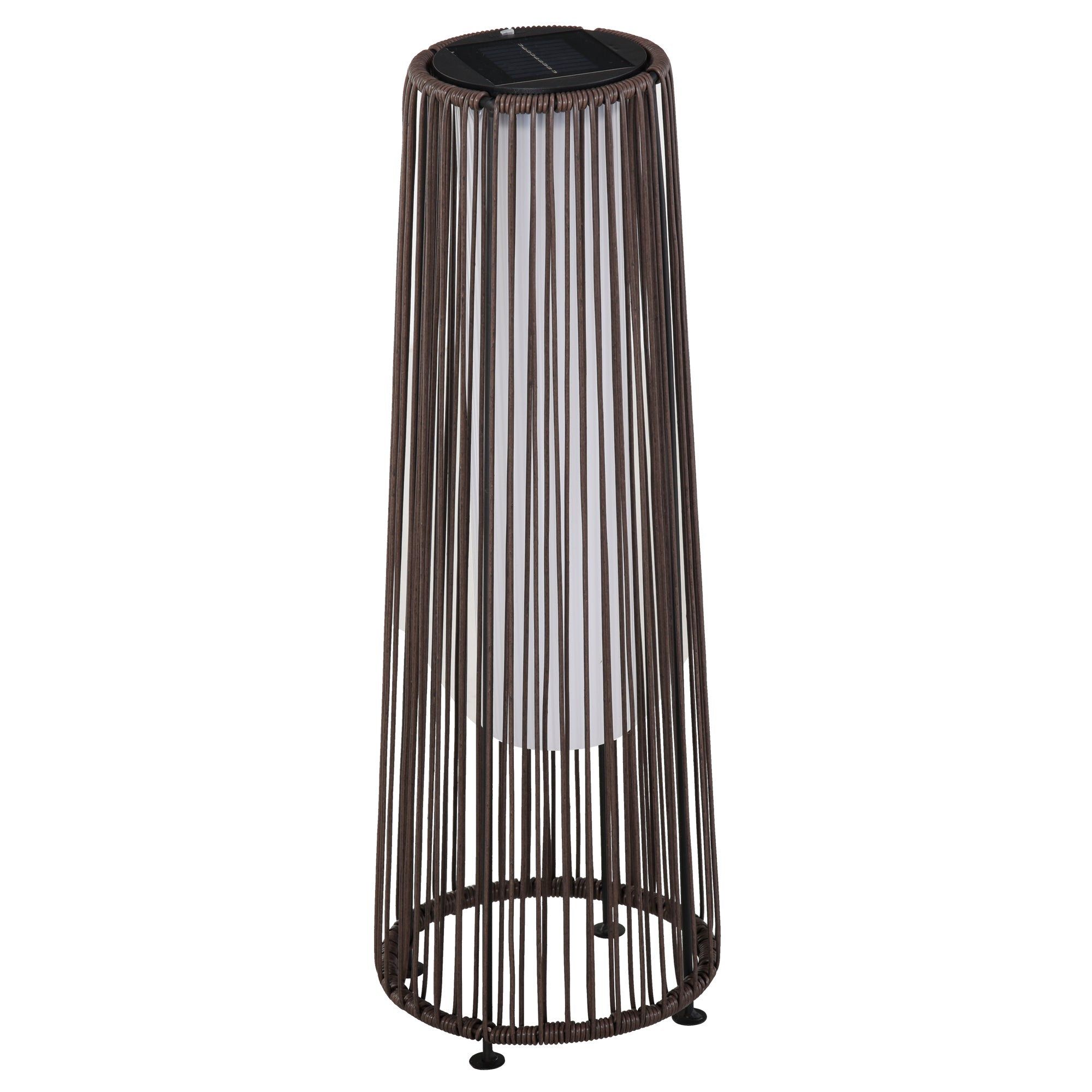 Elegante Solar-Gartenleuchte im modernen Rattan-Design